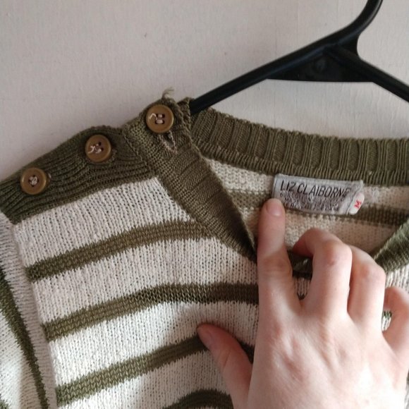 vintage Liz Claiborne knitted Blouse medium - Picture 2 of 3